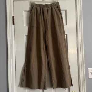 Wishlist Women's Tan Wide-Leg Trousers